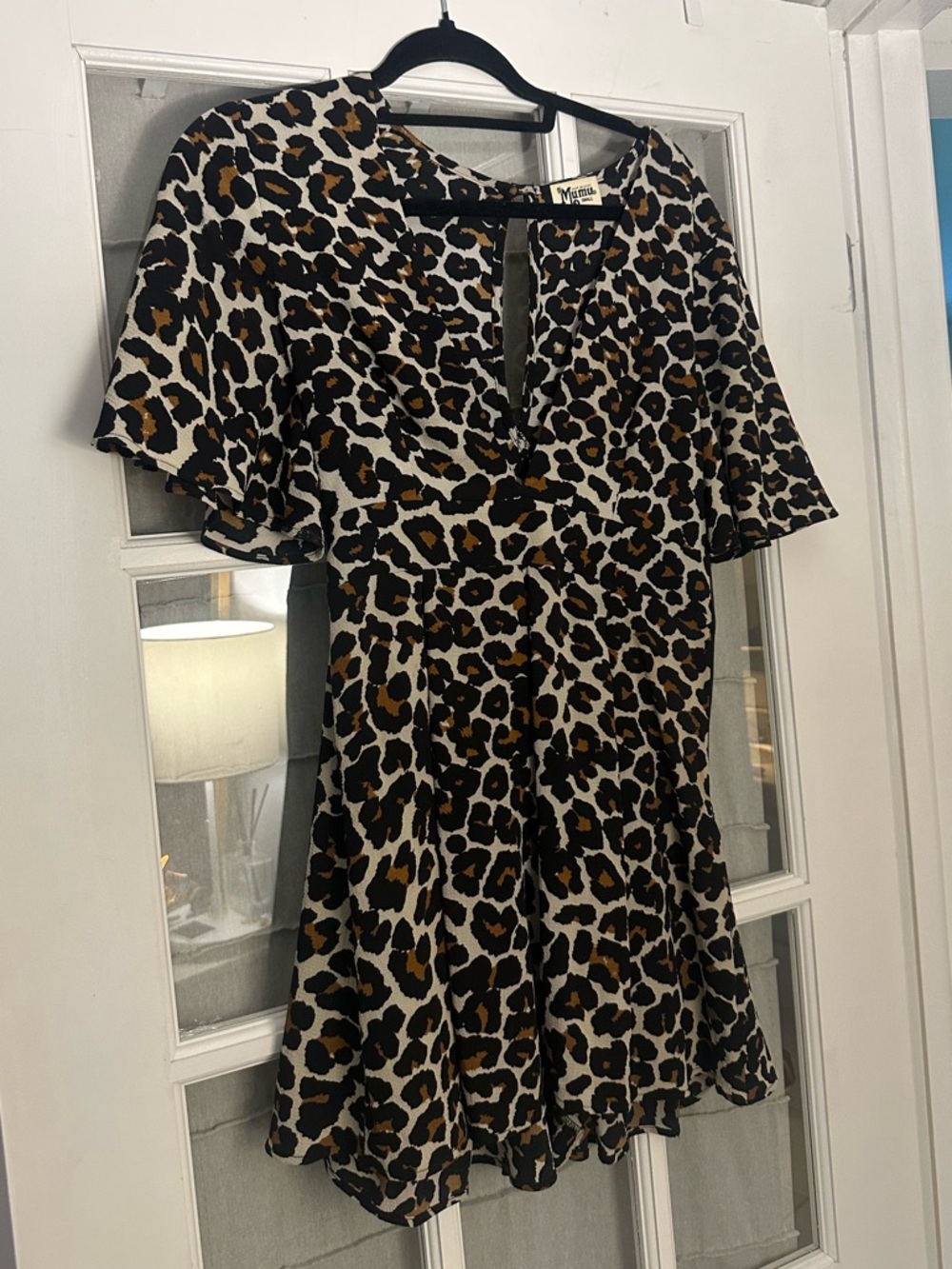 Show Me Your Mumu Tallara Romper Leopard Print Flutter Sleeve Skort